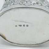 George III Sterling Silver Floral Embossed Tea Caddy Antique 1777 London