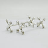 Edwardian Pair of Sterling Silver Acorn Pattern Cutlery Rests Antique London