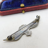 WWII Sterling Silver & Enamel RAF Wings Sweetheart Brooch c1940 Antique