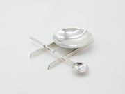 Modernist Sterling Silver Tasting Bowl & Spoon Set Vintage 1992 Sheffield