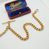 9ct Rose Gold Albert Watch Chain Necklace or Bracelet Antique Victorian c1890