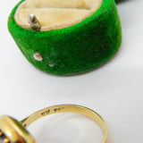 14ct Yellow Gold Cushion Cut Topaz Dress Ring Vintage c1970