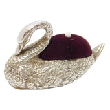 Sterling Silver Novelty Swan Form Pin Cushion Vintage 1981 London