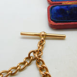 9ct Rose Gold Albert Watch Chain Necklace or Bracelet Antique Victorian c1890