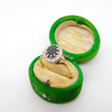 18ct Yellow Gold, 1ct Sapphire & Diamond Dress Ring Vintage 1973 London