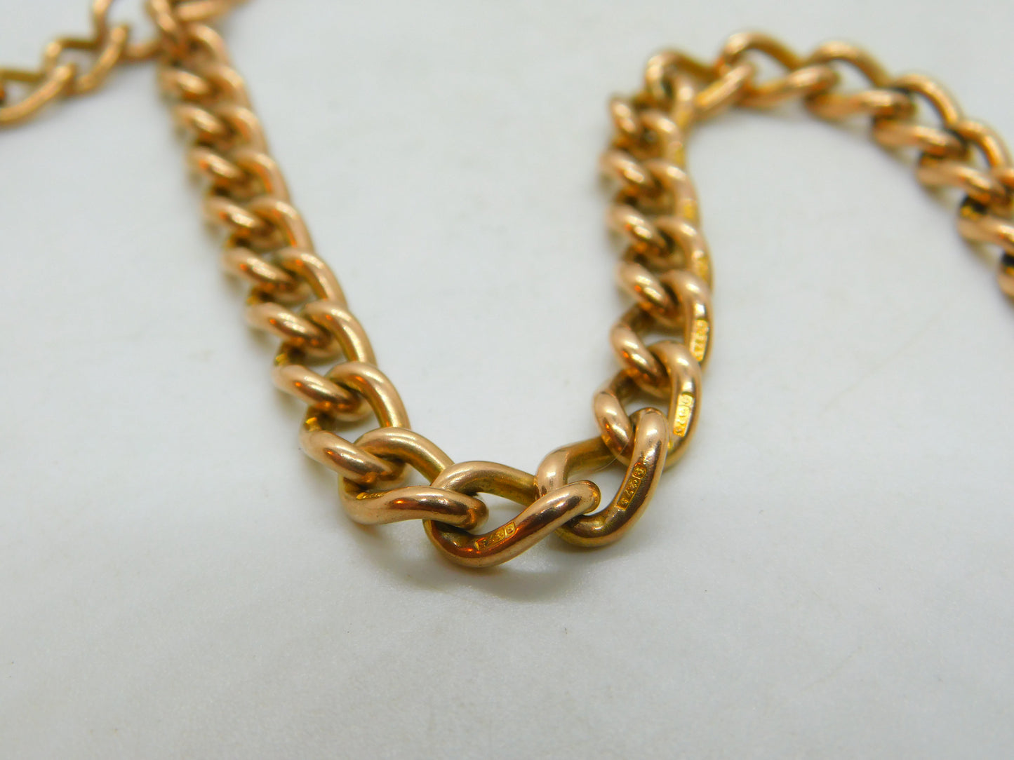 9ct Rose Gold Albert Watch Chain Necklace or Bracelet Antique Victorian c1890