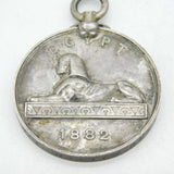 Victorian Silver Egypt War Medal Sergeant E. Lynch Royal Irish Fusiliers Antique