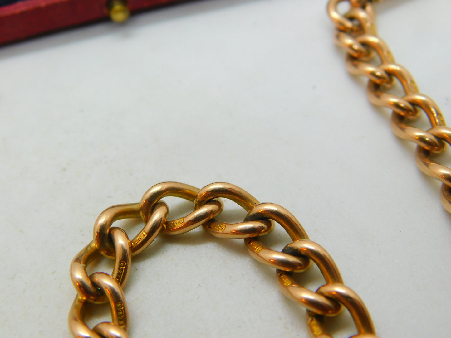 9ct Rose Gold Albert Watch Chain Necklace or Bracelet Antique Victorian c1890