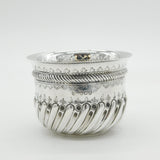 Victorian Sterling Silver George II Shilling Coin Set Sugar Bowl Antique 1892 London