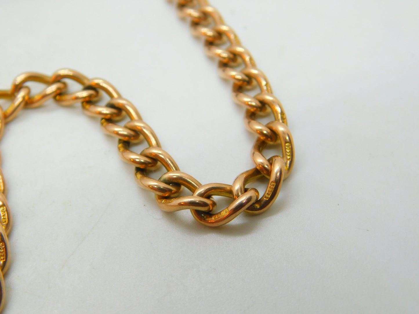 9ct Rose Gold Albert Watch Chain Necklace or Bracelet Antique Victorian c1890