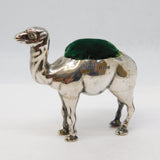 Edwardian Sterling Silver Camel Form Novelty Pin Cushion Antique 1906 Birmingham