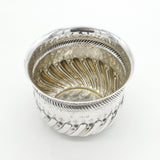 Victorian Sterling Silver George II Shilling Coin Set Sugar Bowl Antique 1892 London