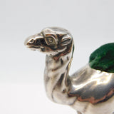 Edwardian Sterling Silver Camel Form Novelty Pin Cushion Antique 1906 Birmingham