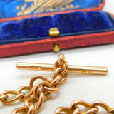 9ct Rose Gold Albert Watch Chain Necklace or Bracelet Antique Victorian c1890