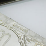 Boxed Victorian Sterling Silver Doves in Fountain Card Case Antique 1846 Birmingham