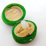 Victorian 18ct Yellow Gold & Cabochon Opal Dress Ring Antique c1880