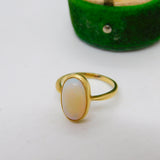 Victorian 18ct Yellow Gold & Cabochon Opal Dress Ring Antique c1880