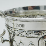 Victorian Sterling Silver Swirl Pattern Porringer Cup Antique 1898 London