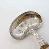 George III Sterling Silver Kidney Shaped Tea Caddy Spoon Antique 1809 Birmingham
