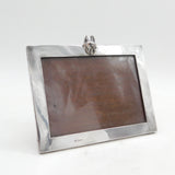 Edwardian Sterling Silver Fox Mask Picture Frame Antique 1908 Birmingham