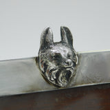 Edwardian Sterling Silver Fox Mask Picture Frame Antique 1908 Birmingham