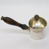 Victorian Sterling Silver Miniature Crested Brandy Pan Antique 1840 London