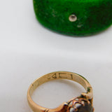 Edwardian 9ct Gold & Cushion Cut Smoky Quartz Dress Ring Antique c1910 Chester