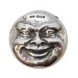 Sterling Silver Novelty Man in the Moon Vesta Case Vintage 1983 London