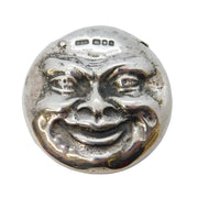 Sterling Silver Novelty Man in the Moon Vesta Case Vintage 1983 London