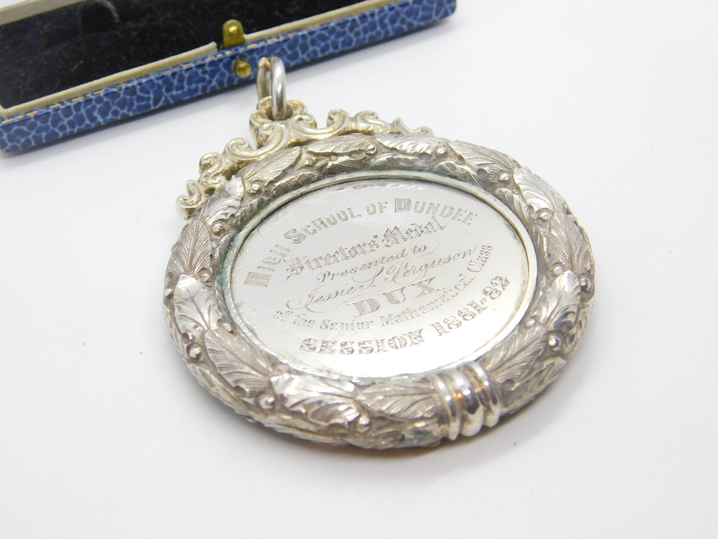 Dundee Scottish Provincial Sterling Silver Large High School of Dundee Fob 1881