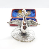 Sterling Silver Proud Duck or Drake Figurine Sculpture 2005 Sheffield Vintage