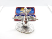 Sterling Silver Proud Duck or Drake Figurine Sculpture 2005 Sheffield Vintage