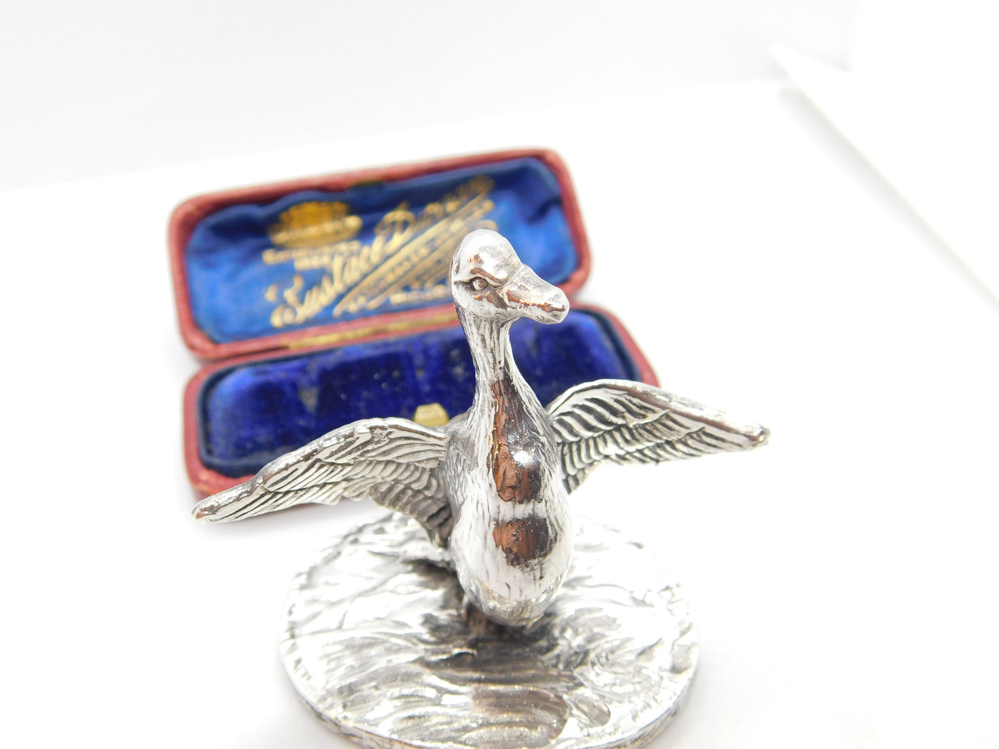 Sterling Silver Proud Duck or Drake Figurine Sculpture 2005 Sheffield Vintage