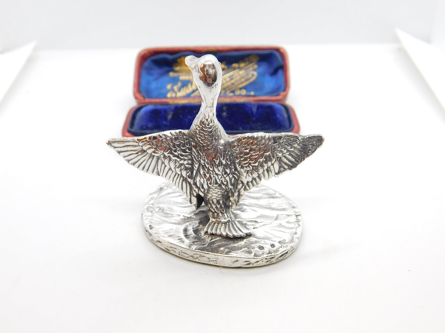 Sterling Silver Proud Duck or Drake Figurine Sculpture 2005 Sheffield Vintage