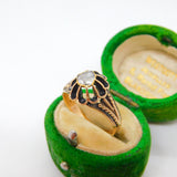 George III 18ct Yellow Gold & 0.5ct Old-Cut Diamond Dress Ring Antique c1820