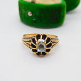 George III 18ct Yellow Gold & 0.5ct Old-Cut Diamond Dress Ring Antique c1820