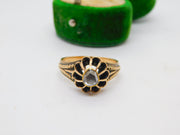 George III 18ct Yellow Gold & 0.5ct Old-Cut Diamond Dress Ring Antique c1820