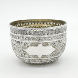 Victorian Sterling Silver Floral Pattern Sugar Bowl Antique 1891 London