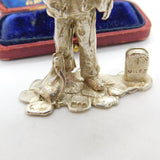 Cast Sterling Silver No. 1 Chimney Sweep Figurine Vintage 1971 London