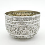 Victorian Sterling Silver Floral Pattern Sugar Bowl Antique 1891 London