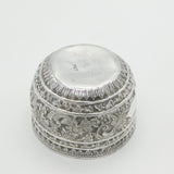 Victorian Sterling Silver Floral Pattern Sugar Bowl Antique 1891 London