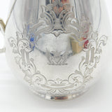 Victorian Sterling Silver Heart Crested Jug Antique 1865 Sheffield Art Nouveau