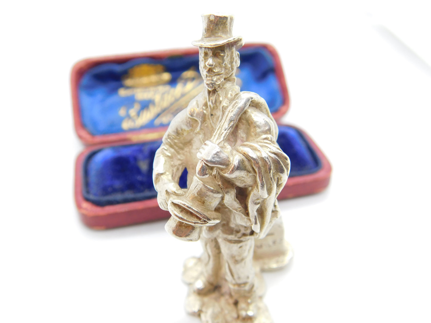 Cast Sterling Silver Dickens Style Figurine Vintage 1971 London