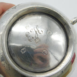 Victorian Sterling Silver Heart Crested Jug Antique 1865 Sheffield Art Nouveau