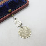 WWI Sterling Silver 'Touch Wood' with Lord's Prayer Charm Pendant c1915 Antique