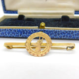 9ct Yellow Gold South African 'Union is Strength' Military Sweetheart Brooch WW1