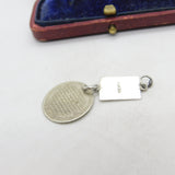WWI Sterling Silver 'Touch Wood' with Lord's Prayer Charm Pendant c1915 Antique
