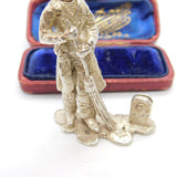Cast Sterling Silver Street Sweeper Figurine Vintage 1971 London