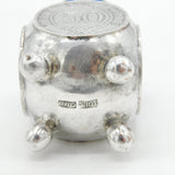 20th Century Chinese Sterling Silver Sarawak Coin Set Salt Cellar Antique 1906