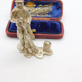 Cast Sterling Silver Street Sweeper Figurine Vintage 1971 London